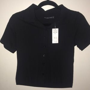 small black abercrombie & fitch button shirt